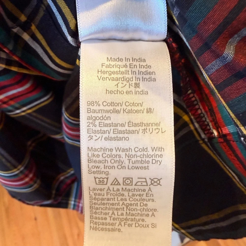 J. Crew Holiday Christmas Stewart Tartan Plaid Belted Shirtdress Size 12 - Picture 5 of 8